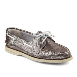 Sperry Authentic Original Boat Shoe Lace Up Womens‎ Sz 6.5M STS90175 Croc…
